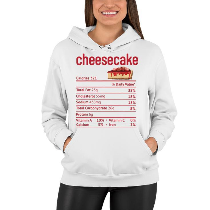 Cheesecake Nutrition Facts Funny Thanksgiving Christmas  V3 Women Hoodie
