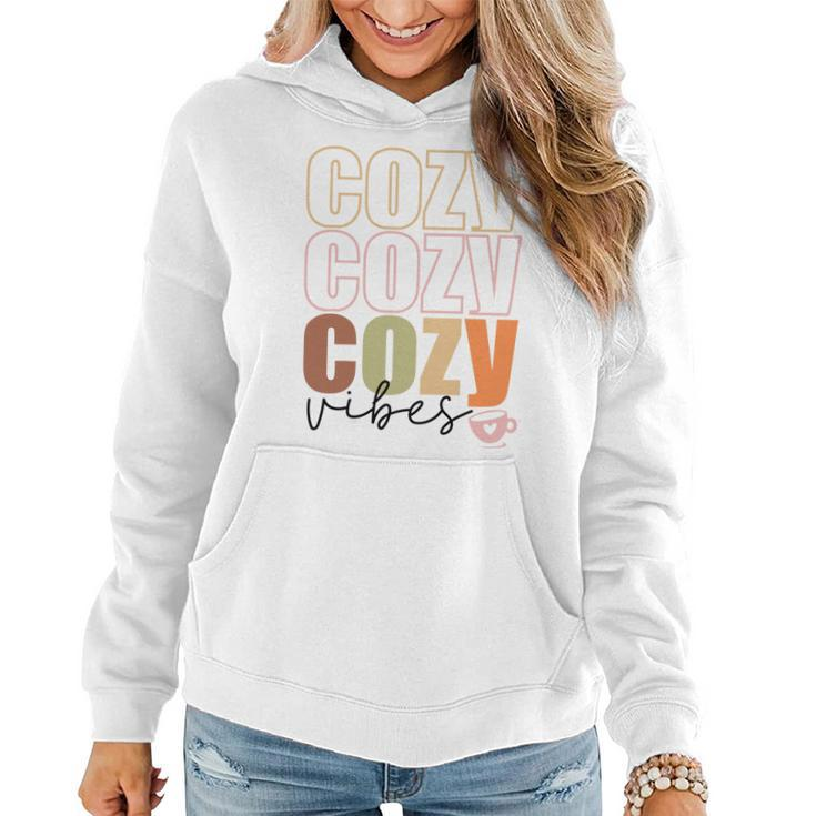 Cozy Vibes Warm Weather Fall Women Hoodie Graphic Print Hooded Sweatshirt
