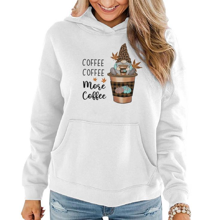 Fall Coffee Coffee More Coffee Gnomes Women Hoodie Graphic Print Hooded Sweatshirt