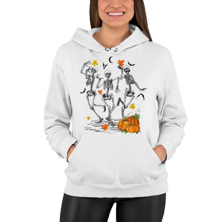 Funny Skeletons Dancing Halloween Dancing  Women Hoodie
