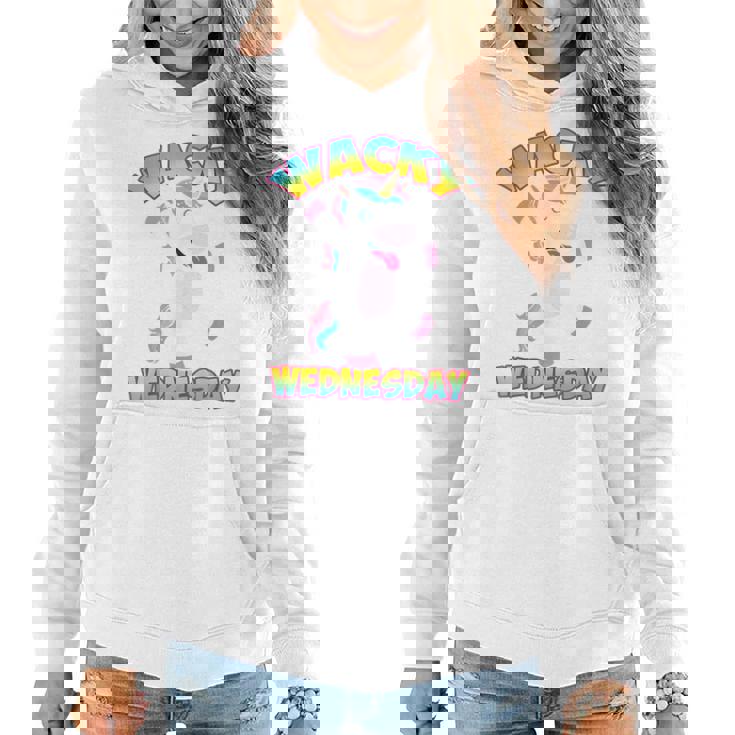 Funny Unicorn Wednesdays - Wacky Wednesday Unicorn Women Hoodie Graphic Print Hooded Sweatshirt