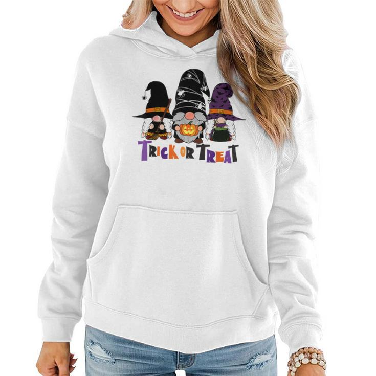 Gnomes Halloween Witch Garden Gnome Trick Or Treat  Women Hoodie