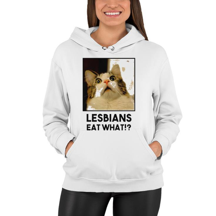 Lesbian Eat What Funny Cat Women Hoodie