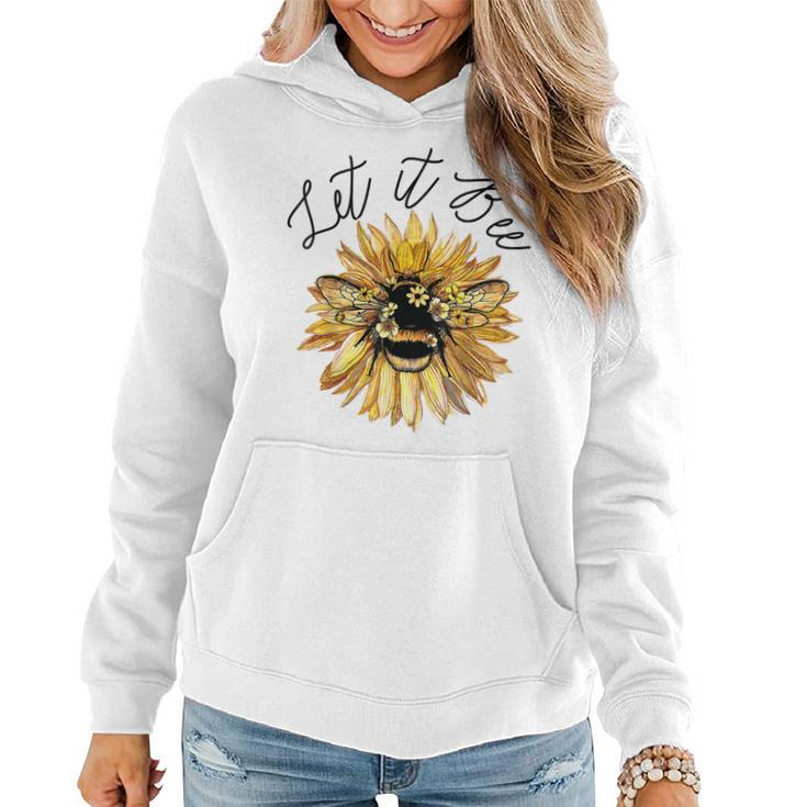 Let It Be  Bee Sunflower  For Women Summer Tops  Women Hoodie
