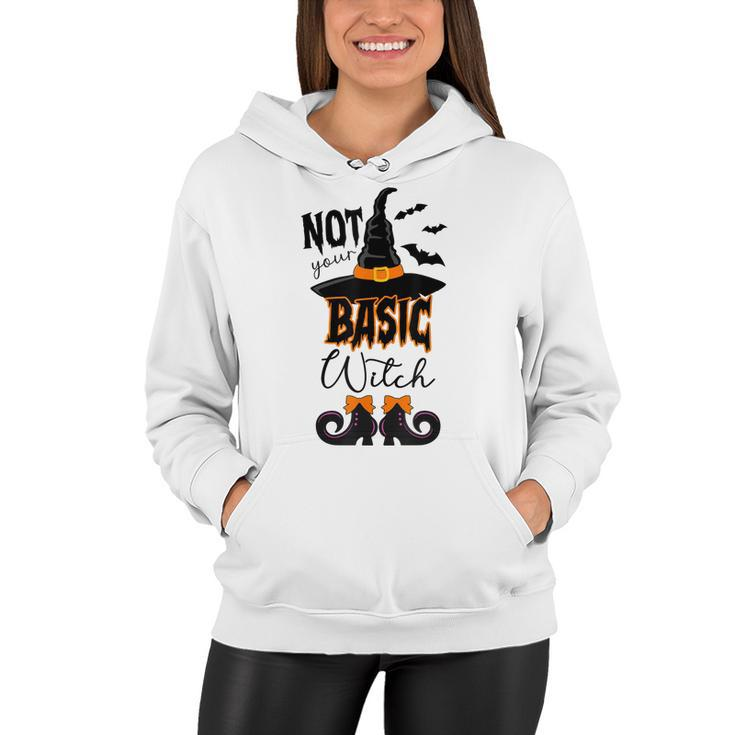 Not Your Basic Witch Halloween Costume Witch Bat  Women Hoodie