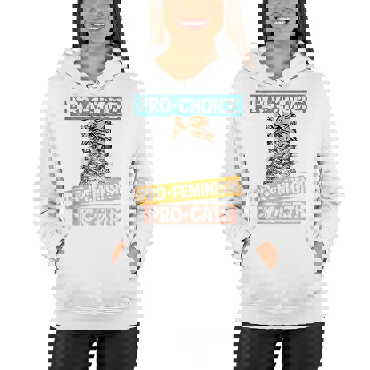 Pro Choice Pro Feminism Pro Cats Feminism Feminist  Women Hoodie