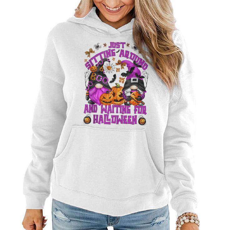 Purple Halloween Gnome For Women Witches Funny Witch Quote  Women Hoodie