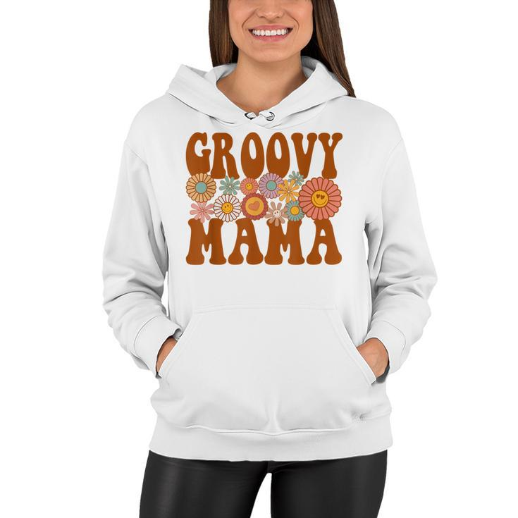 Retro Groovy Mama Matching Family 1St Birthday Party  Women Hoodie