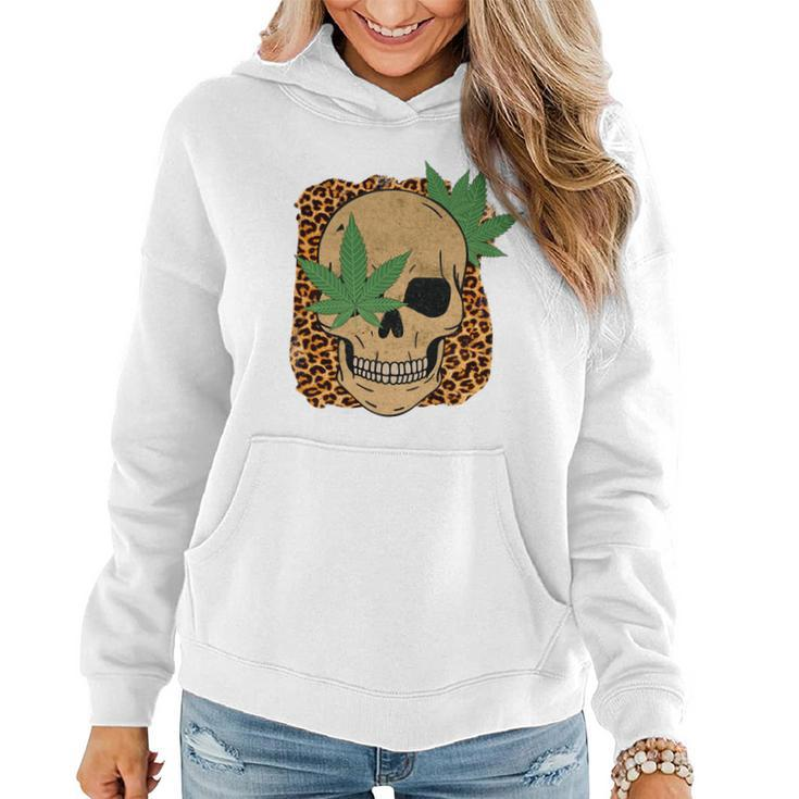 Skeleton And Plants Skull And Leaf Design Women Hoodie Graphic Print Hooded Sweatshirt