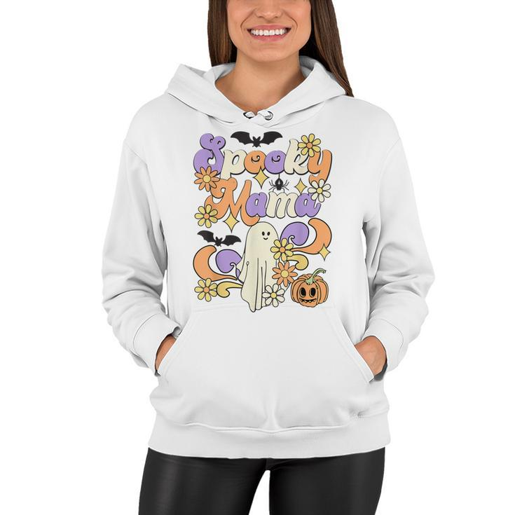 Spooky Mama Floral Ghost Boo Mom And Babe Matching Halloween  Women Hoodie