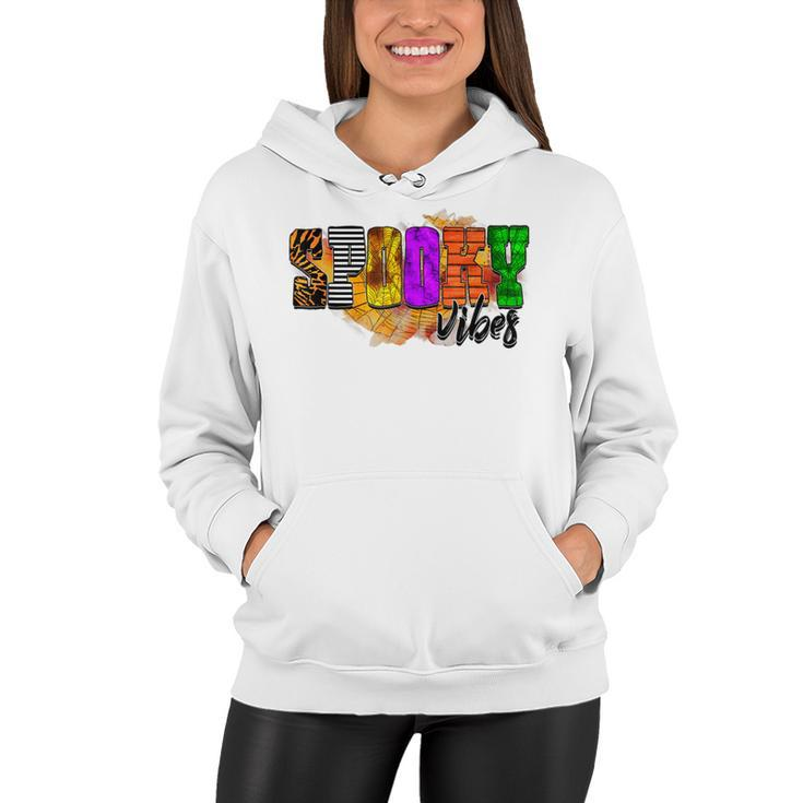 Spooky Vibes Funny Group Matching Halloween Costume  Women Hoodie
