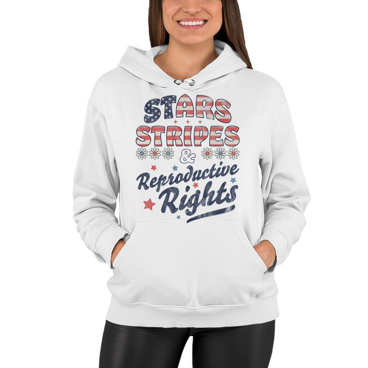 Stars Stripes Reproductive Rights Patriotic 4Th Of July Cute   Women Hoodie