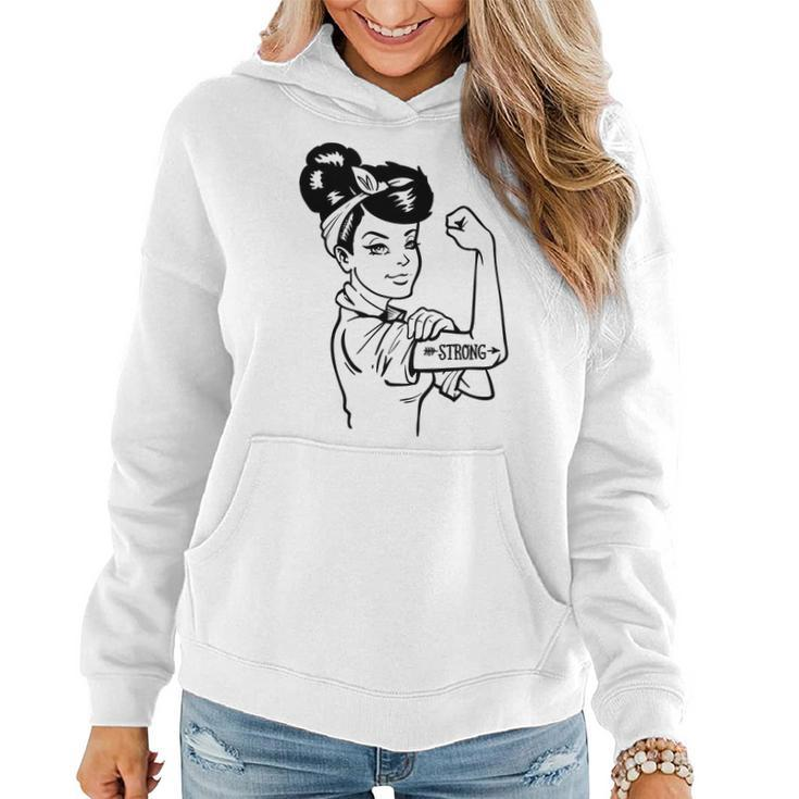 Strong Woman Rosie Strong White Woman V2 Women Hoodie Graphic Print Hooded Sweatshirt