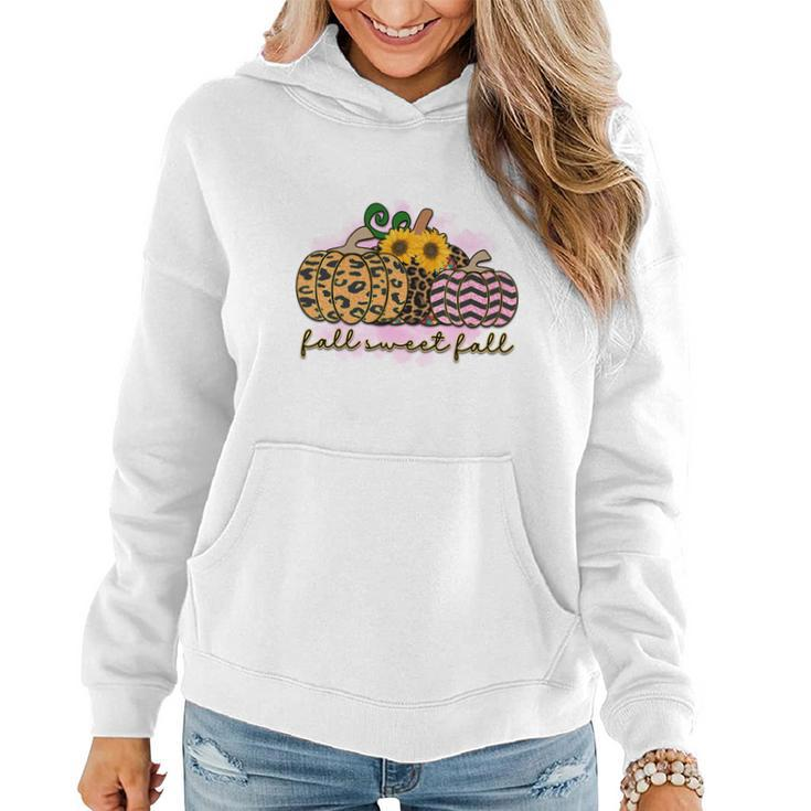 Sunflowers Pumpkins Plaid Fall Sweet Fall Women Hoodie Graphic Print Hooded Sweatshirt