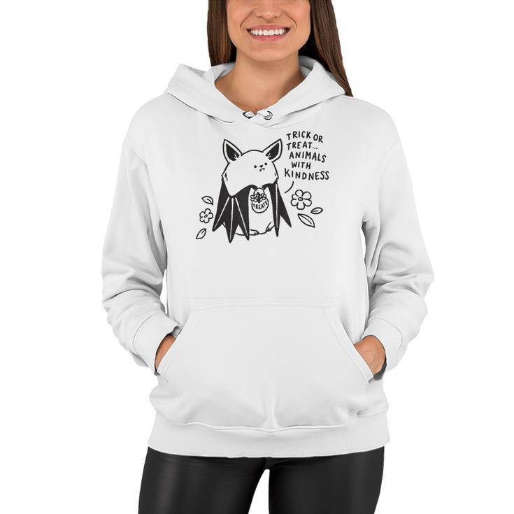 Trick Or Treat Animals With Kindness Halloween Costume  Women Hoodie