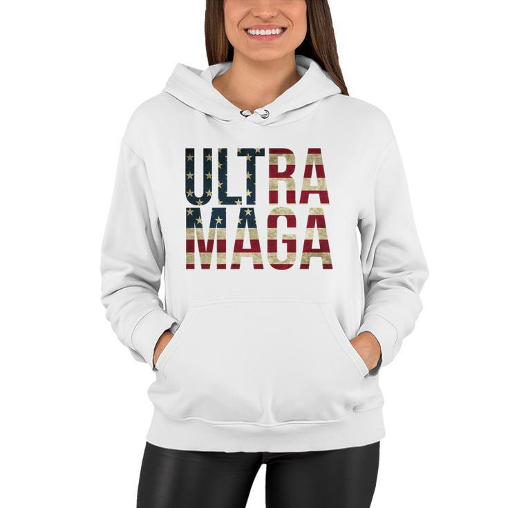 Ultra Maga Usa Flag V2 Women Hoodie