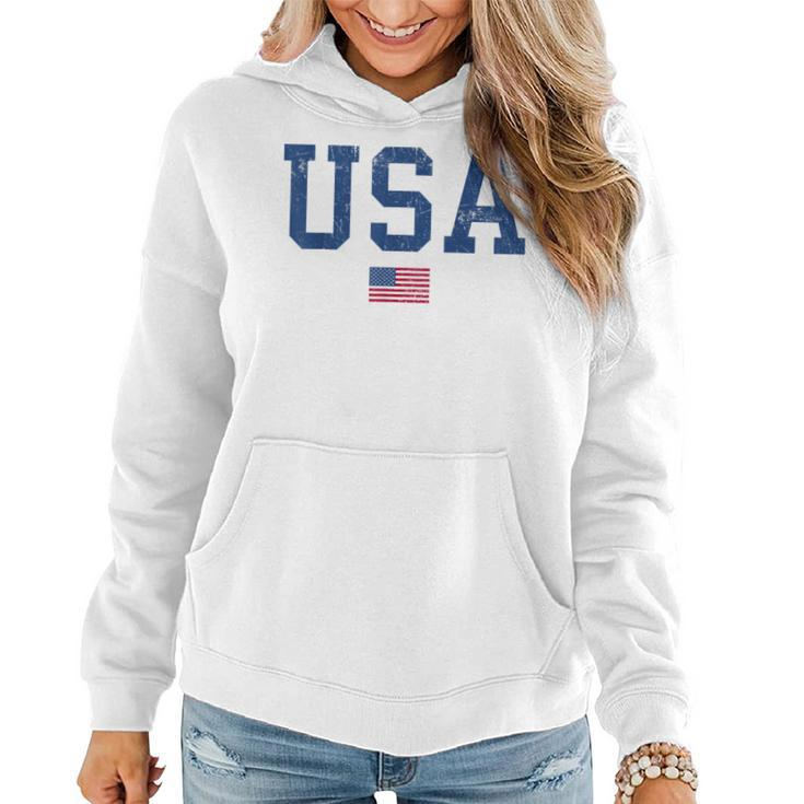 Usa  Women Men Kids Patriotic American Flag Distressed  Women Hoodie Graphic Print Hooded Sweatshirt