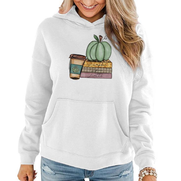 Vintage Autumn Pumpkin Spice Latte Women Hoodie Graphic Print Hooded Sweatshirt
