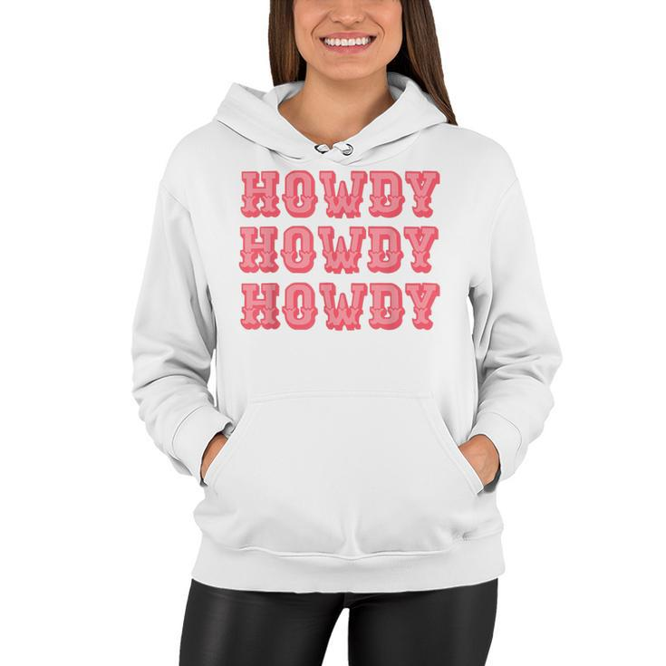 Vintage White Howdy Rodeo Western Country Southern Cowgirl  V2 Women Hoodie