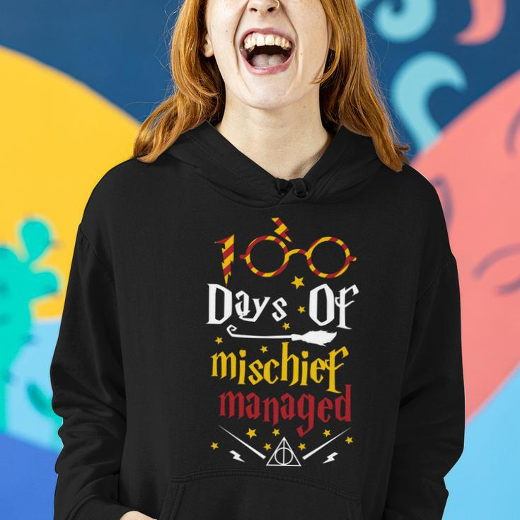 100 Days Of Mischief Managed 100Th Day Of School Women Hoodie Gifts for Her