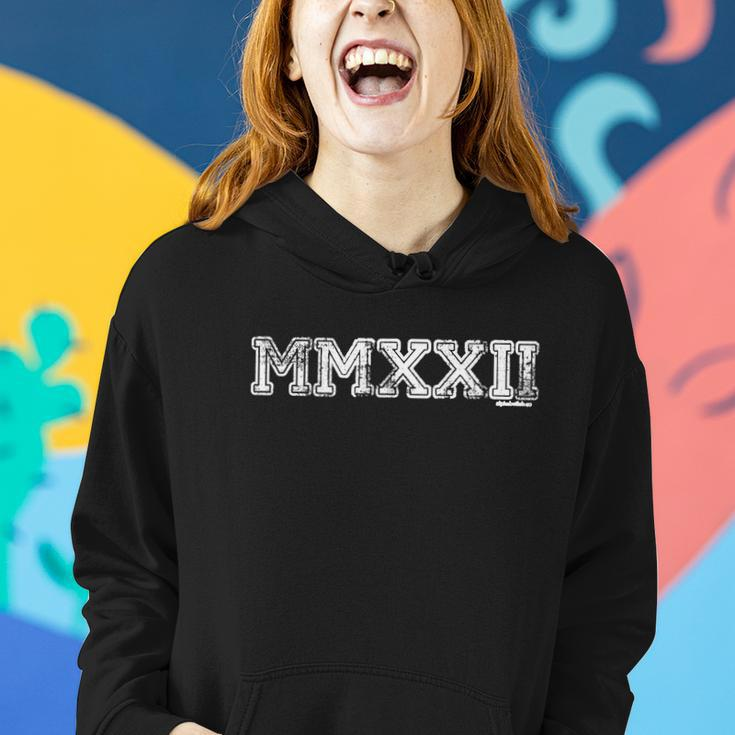 2022 Funny Gift Mmxxii Senior Class Of 2022 Graduation Vintage Funny Gift Women Hoodie Gifts for Her