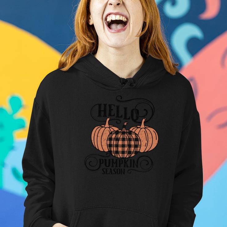 Hello Pumpkin Season Fall V2 Women Hoodie Graphic Print Hooded Sweatshirt