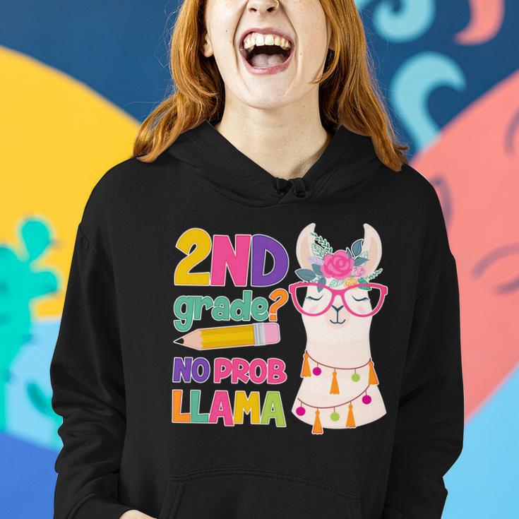 2Nd Grade No Prob Llama Women Hoodie Gifts for Her