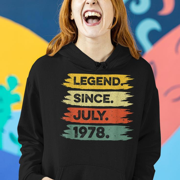 44Th Birthday Retro Vintage Legend Since July 1978 Women Hoodie Gifts for Her