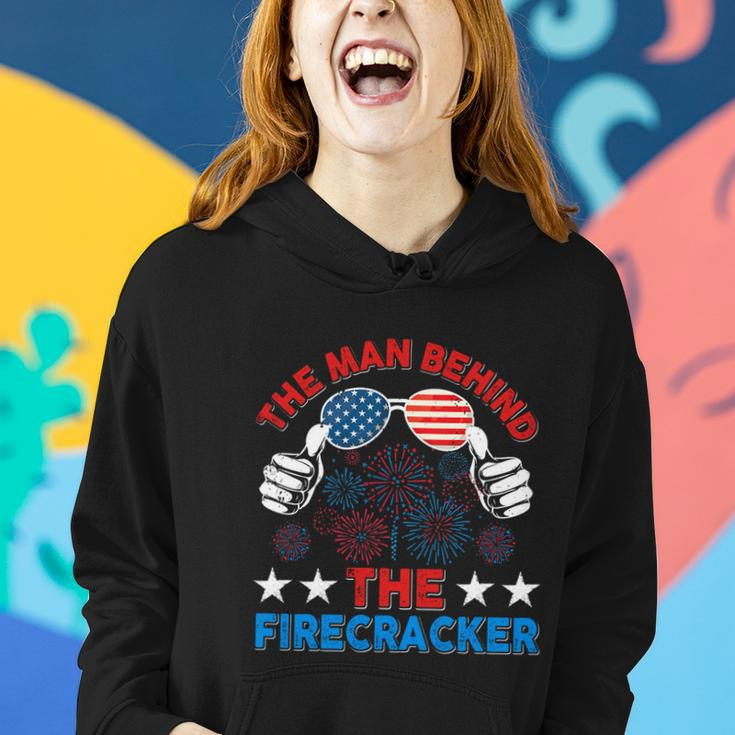 4Th Of July The Man Behind The Firecracker Patriotic Us Flag Gift Women Hoodie Gifts for Her