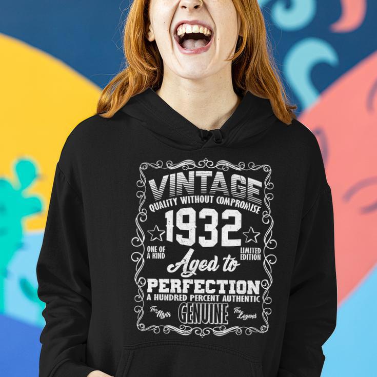 90Th Birthday Vintage 1932 Aged To Perfection Genuine Women Hoodie Gifts for Her