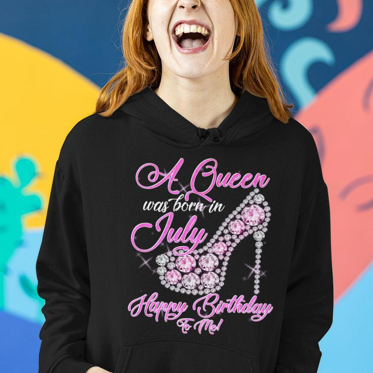 A Queen Was Born In July Fancy Birthday Graphic Design Printed Casual Daily Basic Women Hoodie Gifts for Her