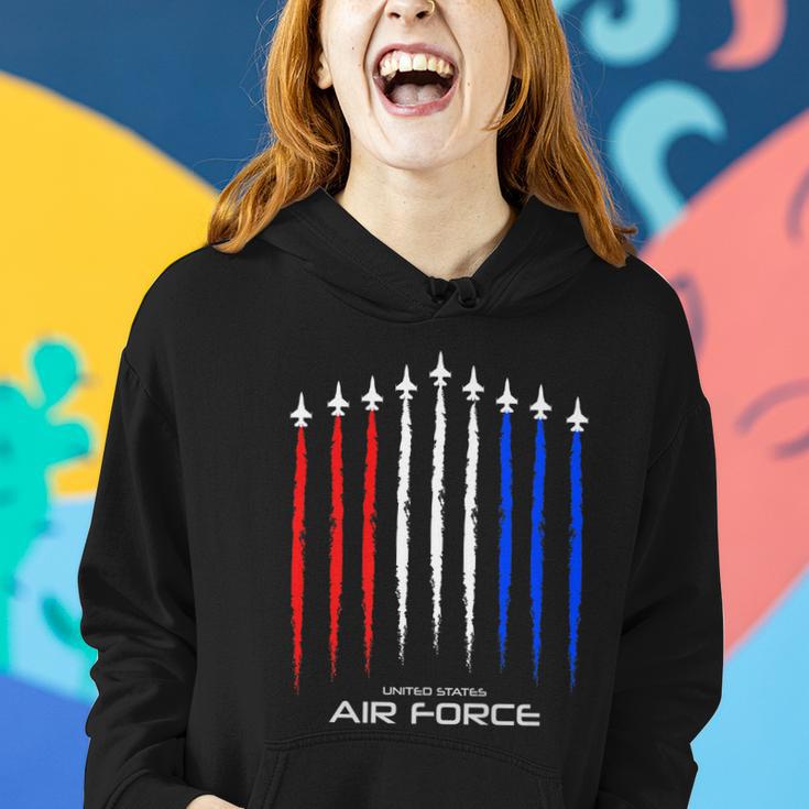 Air Force Us Veterans 4Th Of July Great Gift American Flag Meaningful Gift Women Hoodie Gifts for Her