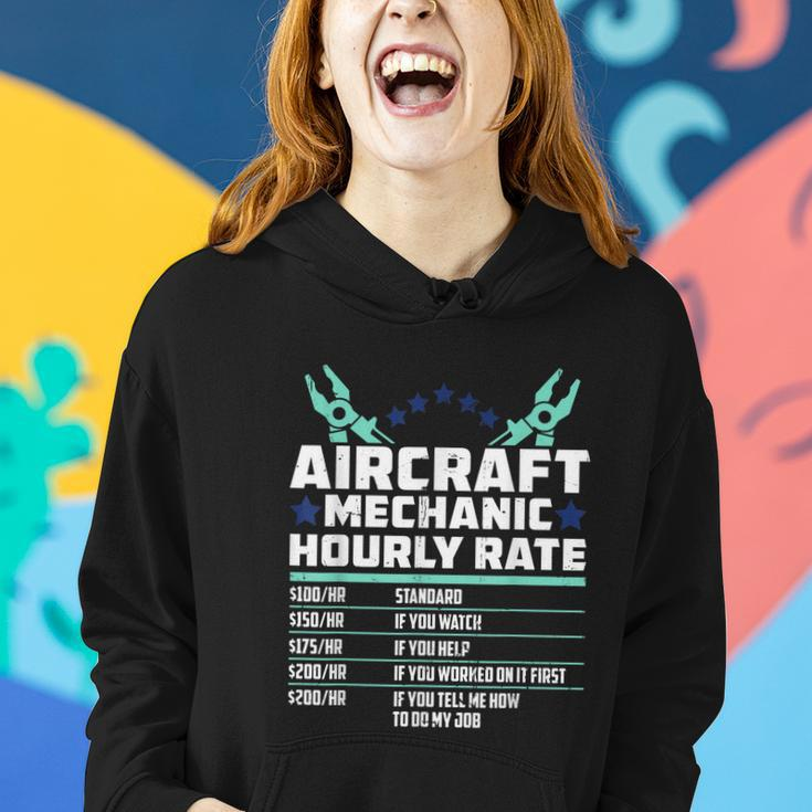 Aircraft Technician Hourly Rate Airplane Plane Mechanic Women Hoodie Gifts for Her