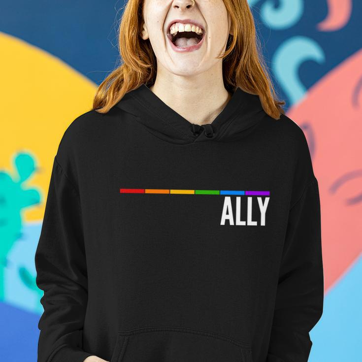 Ally Lgbt Support Rainbow Thin Line Tshirt Women Hoodie Gifts for Her