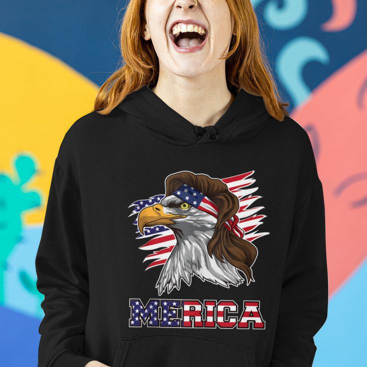 American Bald Eagle Mullet 4Th Of July Funny Usa Patriotic Meaningful Gift Women Hoodie Gifts for Her