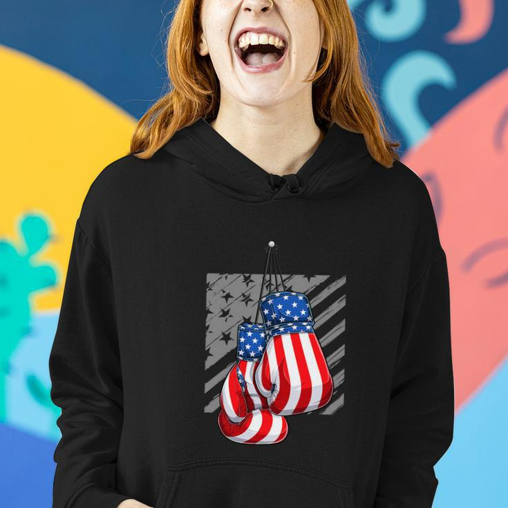 American Boxer Funny 4Th Of July Women Hoodie Gifts for Her