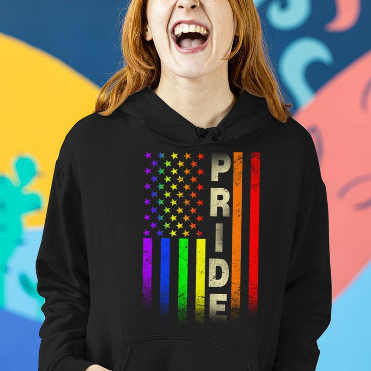 American Gay Pride Rainbow Flag Tshirt Women Hoodie Gifts for Her
