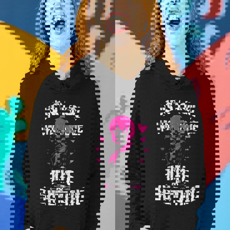 Anime Girl Just A Girl Who Loves Anime And Sketching Drawing Women Hoodie Gifts for Her