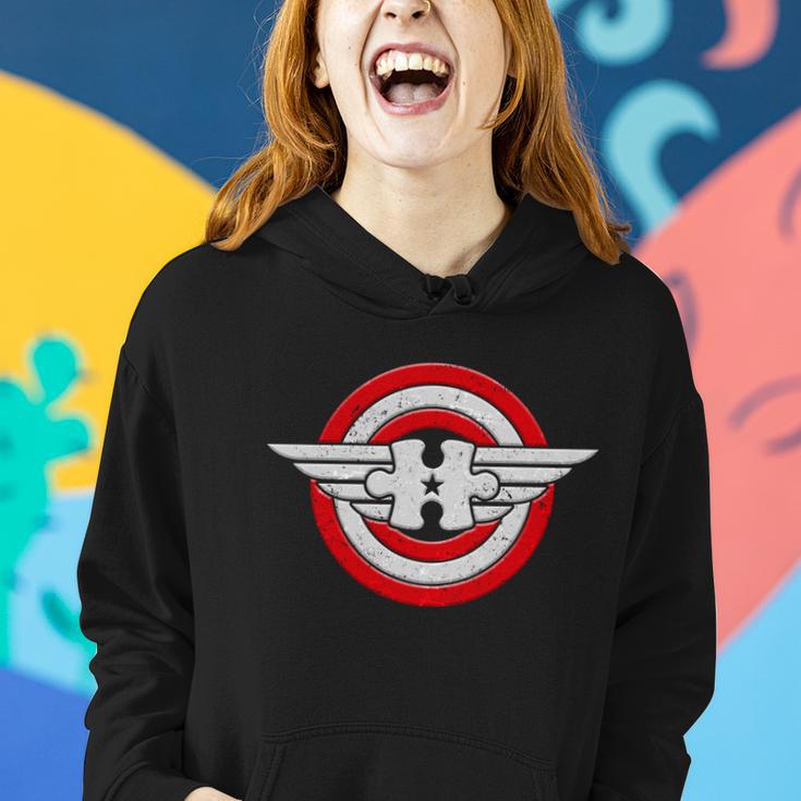 Autism Awareness Superhero Shield Crest Tshirt Women Hoodie Gifts for Her