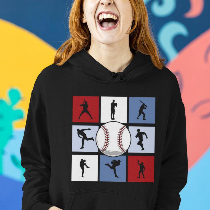 Baseball Lover Silhouette Baseball Lover Baseball Bat Women Hoodie Gifts for Her