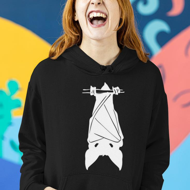 Bat Hanging Funny Halloween Quote Women Hoodie Gifts for Her