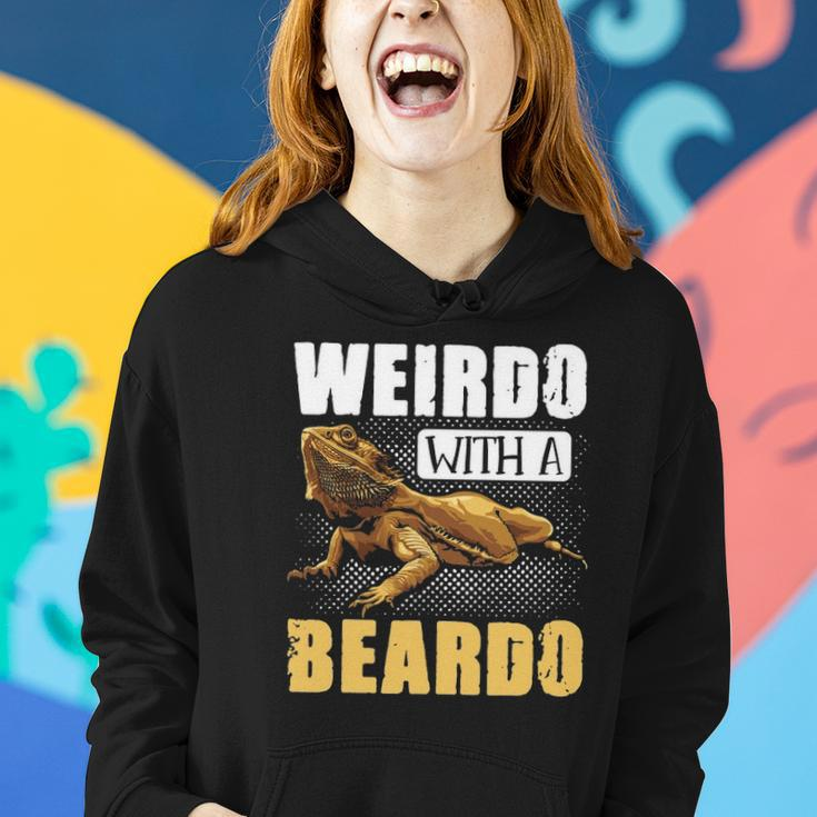 Bearded Dragon Weirdo With A Beardo Reptiles Women Hoodie Gifts for Her