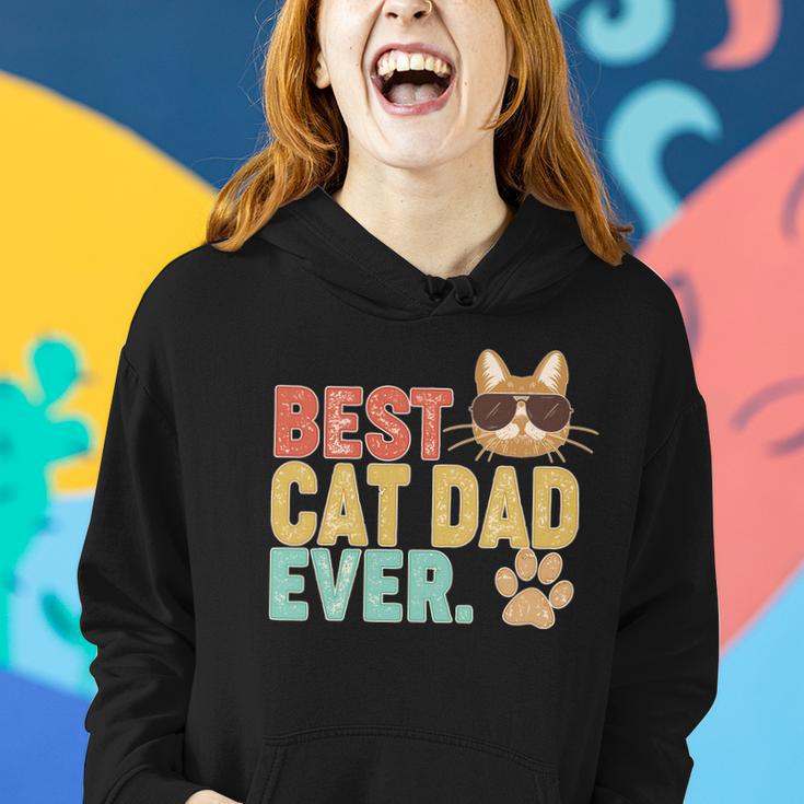 Best Cat Dad Ever Vintage Colors Tshirt Women Hoodie Gifts for Her