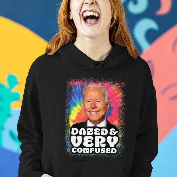 Biden Dazed And Very Confused Tie Dye Funny Tshirt Women Hoodie Gifts for Her