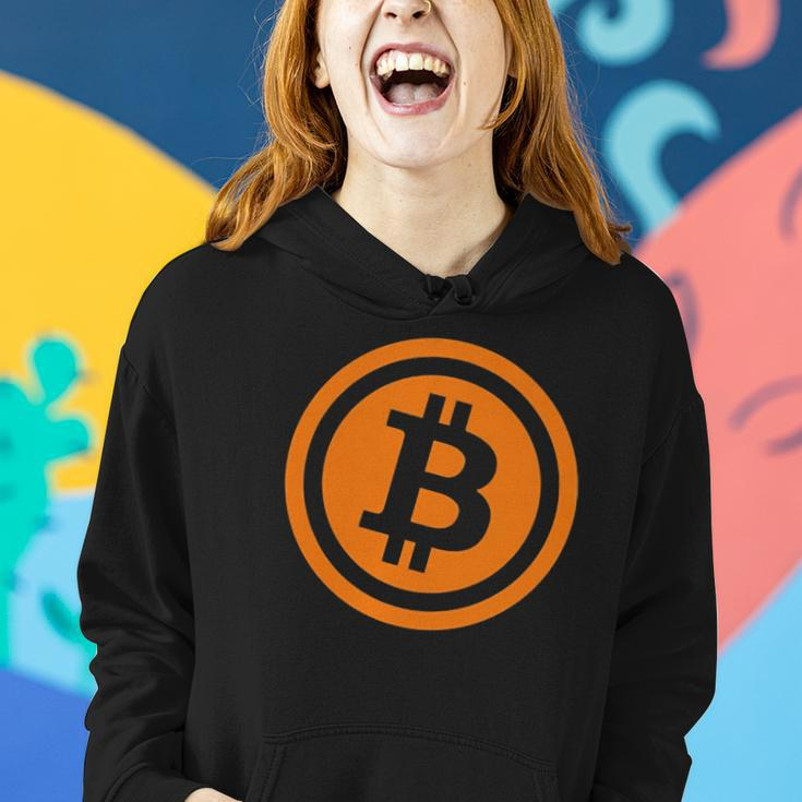 Bitcoin Logo Emblem Cryptocurrency Blockchains Bitcoin Women Hoodie Gifts for Her