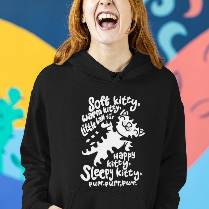 Black Soft Kitty Funny V2 Women Hoodie Gifts for Her