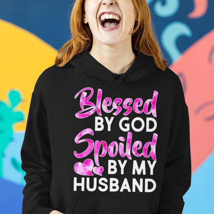 Blessed By God Spoiled By Husband Tshirt Women Hoodie Gifts for Her