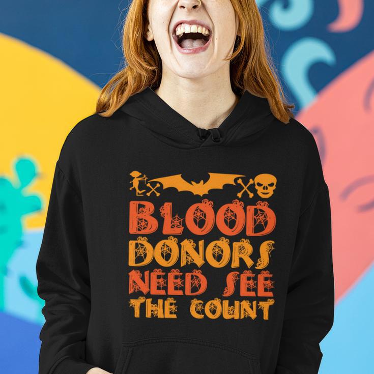 Blood Donor Need See The Count Halloween Quote Women Hoodie Gifts for Her