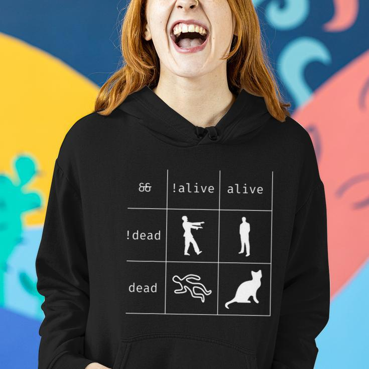 Boolean Logic Alive And Dead Funny Programmer Cat Tshirt Women Hoodie Gifts for Her
