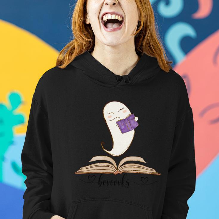 Boooooks Ghost Funny Halloween Quote V3 Women Hoodie Gifts for Her